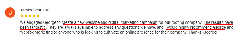 client-reviews-for-how-to-start-a-website-business-course-james